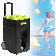 Automatic Tennis Ball Machine, Portable Tennis Ball Launcher/Launcher for All Levels Training and Practice, Pre-Programmed and Customized Drills