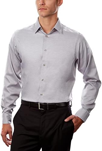 Calvin Klein Mens Dress Shirt Regular Fit Non Iron Stretch Solid