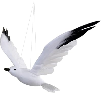 STOBOK Artificial Seagulls Hanging Decorations Foams Bird Pendant Ornament Emulational Seagull Decor for Home Balcony Wedding Party, S
