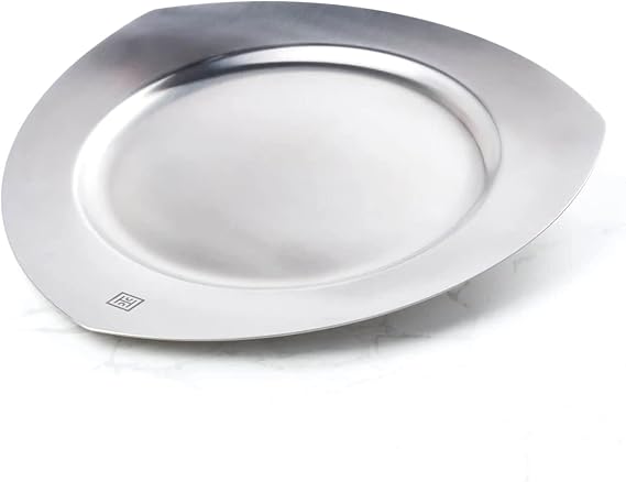 HUTCH Stainless Steel Triangular Serving Dish, 32 cm, Silver