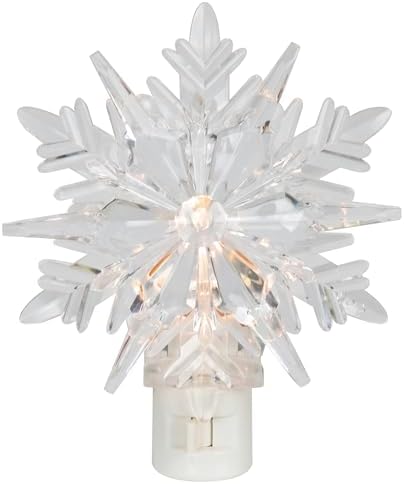 3D Snowflake Christmas Night Light - 6 - Clear