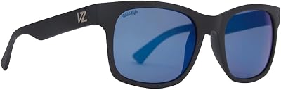 VonZipper Bayou Sunglasses - Black SatinWildlife Blue Flash Polar