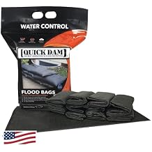 Quick Dam QD1224-10 Flood Bags, 12"x24", Black, 10 Count
