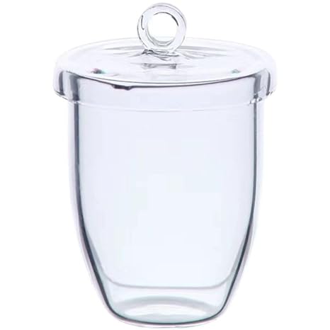 WEAREONE University Laboratory Test Crucible Quartz Glass Crucible High Purity Quartz Crucible Heating Quartz Beaker Products Quartz Crucible (with Cover) (100ml)