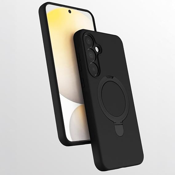 Coverzone Samsung Galaxy A17 ile uyumlu Kılıf Z-Samara Kapak Stand Olabilen Galaxy A17 kilif Siyah