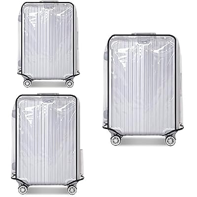 Clear PVC Luggage Cover Protectors - Transparent Waterproof Suitcase Sleeve for 202428 Wheeled Suitcases 3PCS