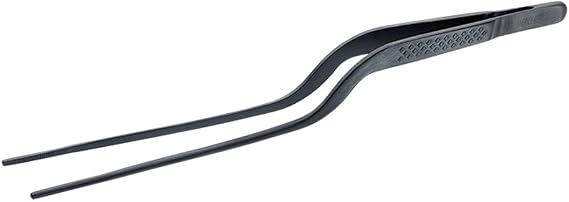 Mercer Culinary Precision Plus Tong Offset 7, Stainless Steel, Black, 20.3 x 1.0 x 1.9 cm