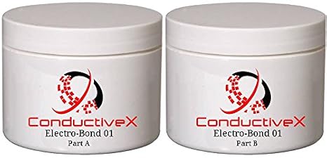 Silver Filled Epoxy Adhesive, Electrically Conductive Adhesive, Circuit Repair, 1 Part Heat Cure, Electro-Bond 01, 50gm kit(s)