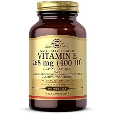 Solgar Vitamin E 268 MG 400 IU d-Alpha Tocopherol & Mixed Tocopherols, 100 Softgels - Supports Immune System & Skin Nutrition - Natural Antioxidant - Gluten Free, Dairy Free - 100 Servings