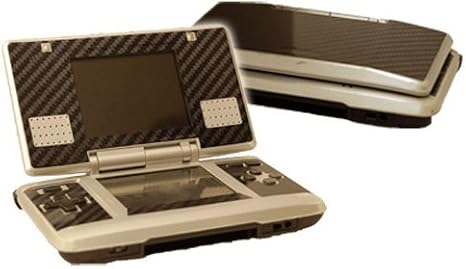 3D Carbon Fiber Black - Vinyl Decal Mod Skin Kit by System Skins - Compatible with Nintendo DS
