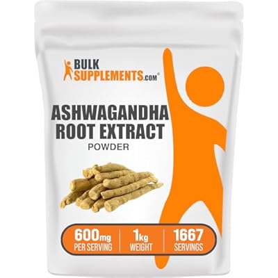 Ashwagandha Root Extract Powder - Ashwagandha Supplement, Herbal Supplement - Vegan & Gluten Free, 600mg per Serving, 1kg 2.2 lbs Pack of 1