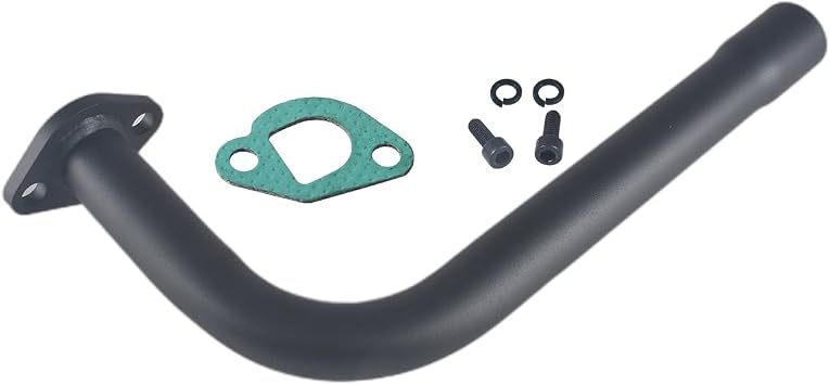 Upgrade Exhaust Pipe With Female Threaded For Predator 212cc 196cc Go Kart& Mini Bike, For Coleman Powersports CT200U,CT200U-EX,BT200X Black