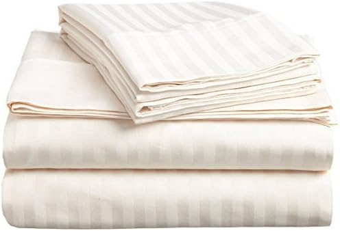 American Linen 400-Count-Thread Egyptian Cotton Sleeper Sofa Bed Sheet Set Sofa Sheets 36" x 72" x 6" Ivory Striped,Twin
