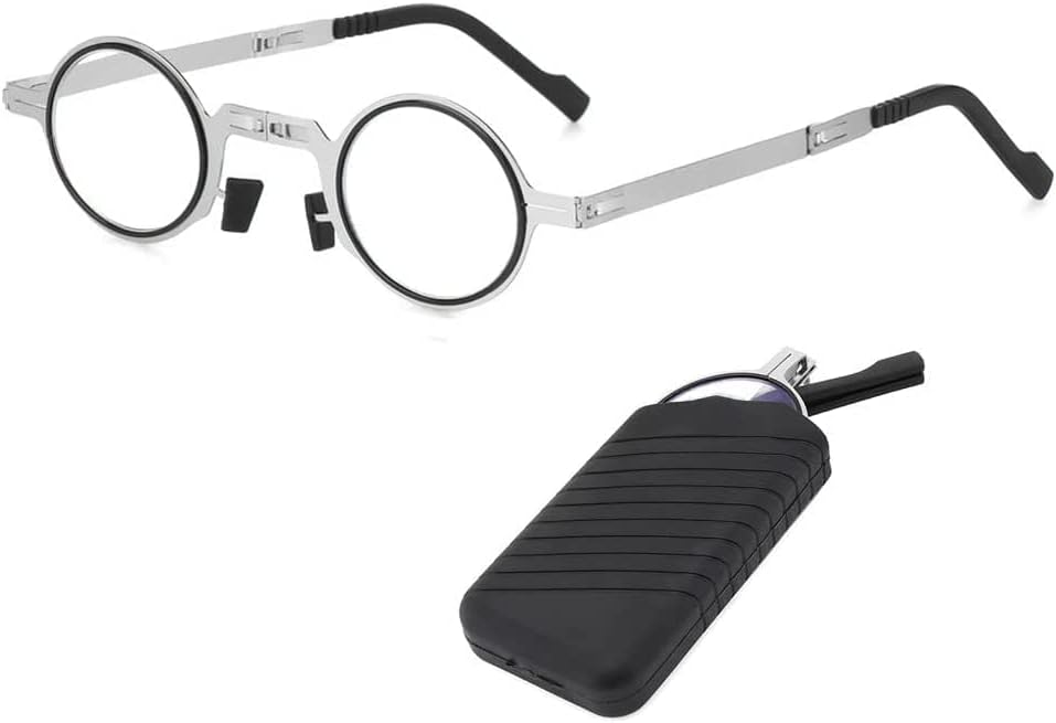 Ultra Light Titanium Material Screwless Foldable Reading Glasses,Middle-Aged And Elderly Anti