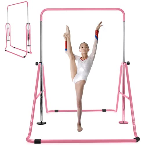 Gymnastics Bar for Kids, Junior Training Bar, Adjustable Height Gymnastic Horizontal Bars for Home, Gift for Child, Teens, Boys and Girls