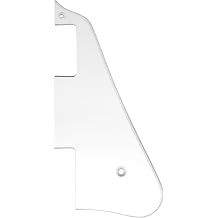 Musiclily LP Guitar Pickguard for China Made Epiphone Les Paul Standard Modern Style Electric Guitar, 1Ply Silver Mirror Acrylic