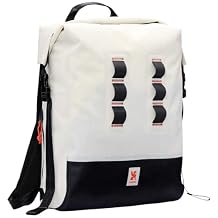 Chrome Industries Urban Ex 30L Rolltop Backpack Waterproof Backpack with Laptop Sleeve, Reflective Attachment Loops, Ergonomic Shoulder Straps Perfect for Travel, Work, School Future White