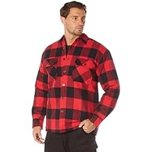 Rothco Buffalo Plaid Quilted Lined Jacket Flannel Shirt Jacket Lined Shacket