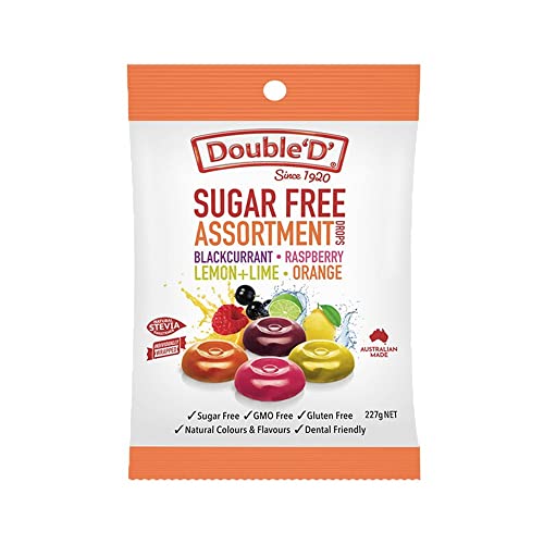 Double D Orange Lemon Mix Fruit Drops Candy With Low Sugar & Calorie Gift for Holiday Candy 8 Oz Pack of 6