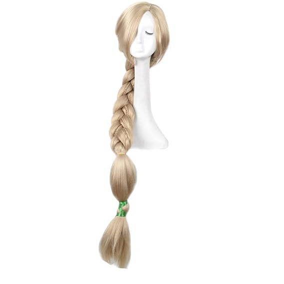 yuehong 47 inch Long Blonde Braided Wig Anime Weaving Wigs