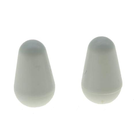 Dopro 2pcs Guitar 5 Way Pickup Switch Tip Switch Cap Switch Knob for USA FD Strat/Tele/Stratocaster White