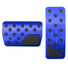 BOYUER For Jeep Grand Cherokee 2011-2021/Dodge Durango 2011-2025/Journey 2011-2020 2PCS Aluminum Anti-Slip No Drilling Brake and Gas Accelerator Pedal Pad Cover Interior Decoration Accessories(RED)