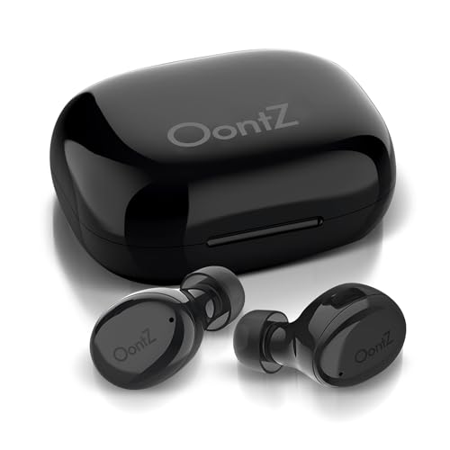 Cambridge Soundworks BudZ Bluetooth Headphones - IPX5 Sweatproof 5.0 Bluetooth True Wireless Earbuds with 12Hr Total Playtime from Compact Charging Case by OontZ Black