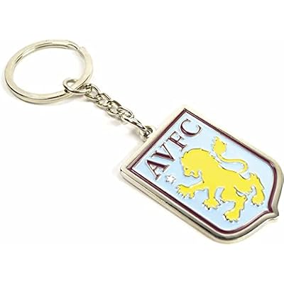Aston Villa F.C. Aston Villa FC Crest Keyring - Claret - One Size, Red, Adult