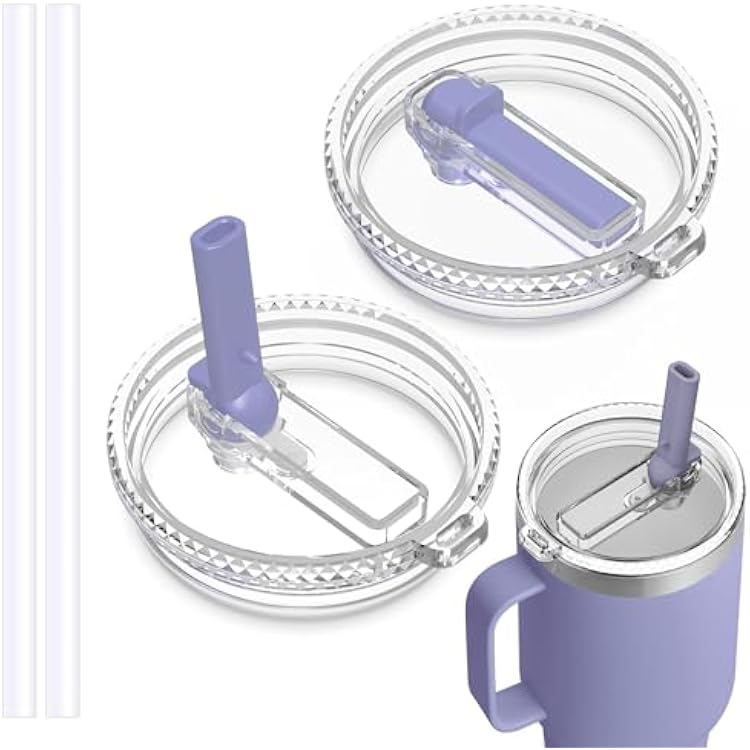 30 oz Straw Leak Proof Lid for YETI,Replacement Lid for Yeti Rambler 3032 oz Tumbler,263542 oz Straw Mug,and Hydro Flask 3240oz Travel Tumbler,BPA FreeCosmic Lilac2