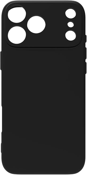 iPhone 17 Pro İle Uyumlu Kılıf Kamera Korumalı Silikon Ruber Arka Kapak Siyah