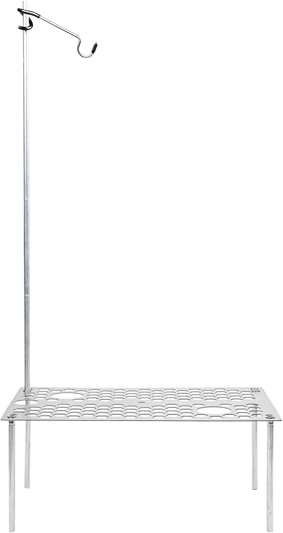 TREKREVIVE BT200 Ultralight Camping Table, Titanium, 2-in-1, Folding Design, Lightweight and Portable, Ultralight Backpacking Table for Solo Camping