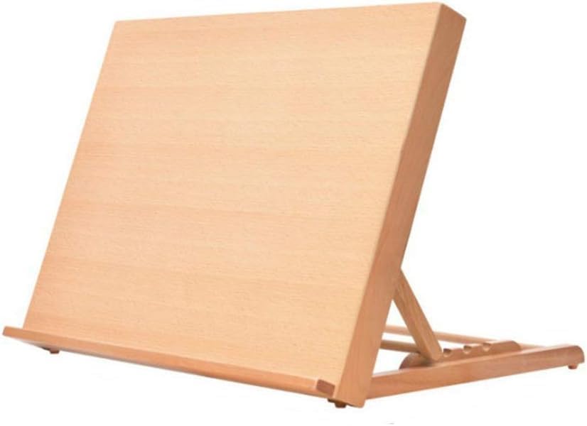 Easel Desktop Craft Workstation Wooden Drawing Board Adjustable Table Sketch (one Size|burlywood)