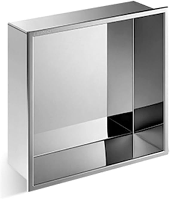 Stainless Steel Bathroom Niche, Embedded Waterproof Storage Shelves for Living Room Bedroom, Recess Shelf for Bathroom Storage/Shampoo/Toiletries (Color : Silver, Size : 30.5x30.5x10.2cm/12x12x4.01i