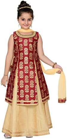 ADIVA Girls Indian Party Wear Lehenga Choli for Kids