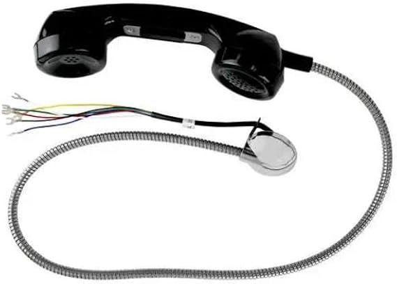 10118-206 15 ft. Armored Cord Handset Assembly - Black