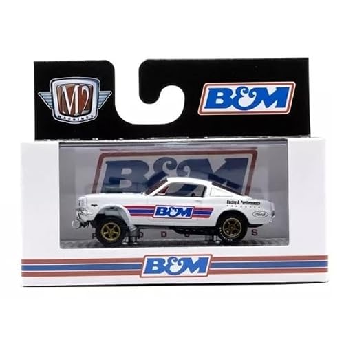 M2 Machines 32500-R97-24-139 1:64 Scale Auto-Thentics White B&M Mustang Gasser
