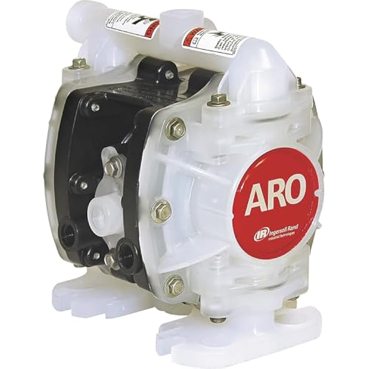 ARO Groundable Polypropylene PTFE Single Double Diaphragm Pump, 5.3 gpm, 125 psi - PD01E-HDS-DTT-A