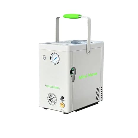 Portable Dry Ice Blasting Machine, Mini Nova Dry Ice Cleaner, Industrial CO2 Blaster for Automotive Engine, Mold, PCB, Deburring, Non-Abrasive, No Residue, 110V/220V (Dry ice Blasting Machine)