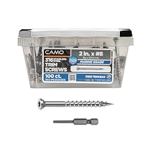 CAMO Premium Trim Screws 2" #8 316 Stainless Steel (100 ct)
