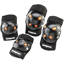Mongoose Kids BMX Pad Set, Ages 8-14, Knee and Elbow Pads with Gel Inserts, Adjustable Straps, Multi-Sport Protection for Biking, Skating, Scooting and More, Elbow and Knee Pads for Kids