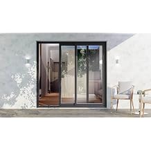 VDOMDOORS Patio Exterior Metal-Plastic Sliding Doors/Patio 8166 Matte Black 72" x 80" Right Active Door/Tempered Clear Glass Bypass Door