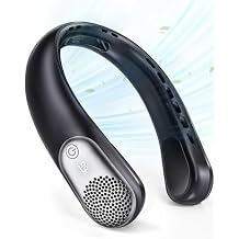 Portable Neck Fans that Blow Cold Air, 3 Speed Settings, Wearable Bladeless Neck Fan, Rechargeable 360Personal Fan Neck Cooler with 4000mAh Battery, Lightweight and QuietBirthday Gift for Women