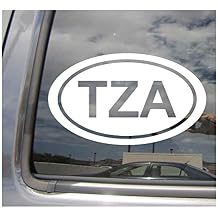 - TZA The United Republic of Tanzania Country Code Oval Euro Style - UN ISO 3-Letter Dodoma DAR ES Salaam Car Truck Laptop Auto Automotive Craft Laptop Vinyl Decal Store Window Wall Sticker 16263