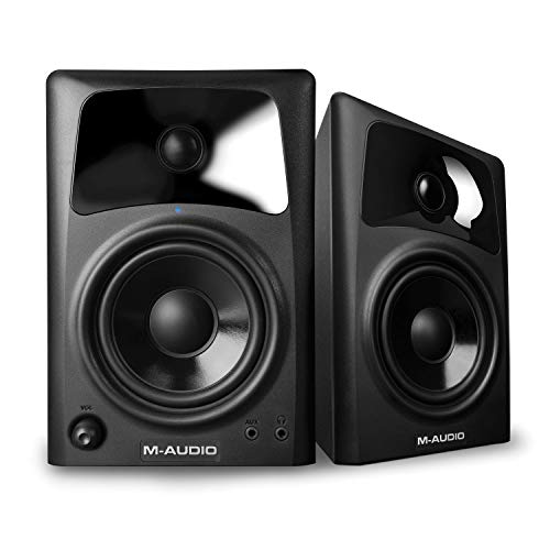M-AUDIO AV42 | Compact Active Desktop Reference Monitor Speakers for Premium Playback, Professional Media Creation and Immersive Gaming Sound