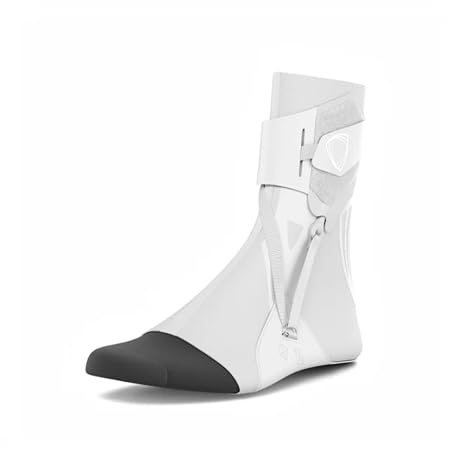 BETTERGUARDS 2.0 Ankle Brace, Lightweight Compression for Sprains & Recovery, Basketball, Football & All-Sports, Men & Women (M, White - Right)