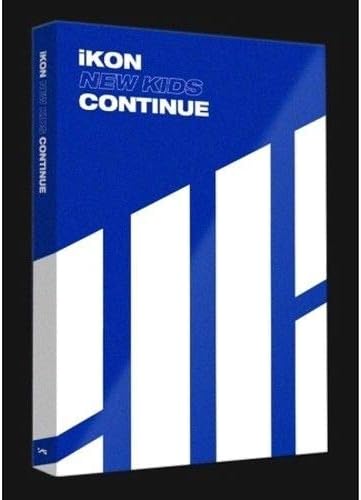 iKON - [New Kids Continue] Album Blue Ver CD+88p PhotoBook+1p Accordion Postcard+1p PhotoCard K-POP Sealed