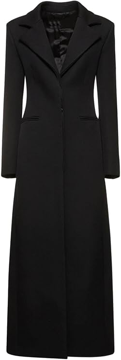 Women's Long Blazer Casual Notch Lapel Suit Jacket for Banquet/Christmas