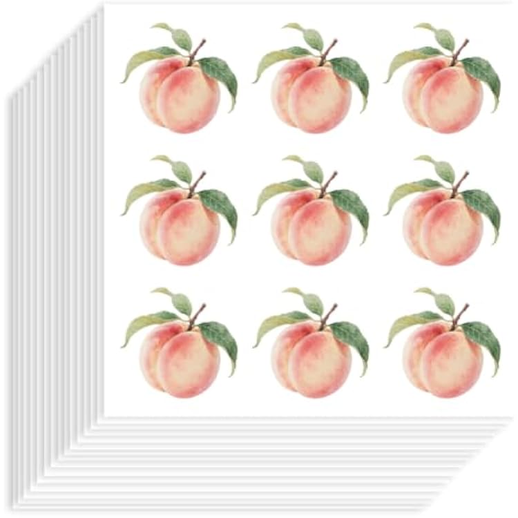 180Pcs Peach Stickers 1Inch Self-Adhesive Paper Decorative Stickers Waterproof Fruit Planner Decals for Scrapbook Calendar Journals Crafting Party Gift Bag Decor