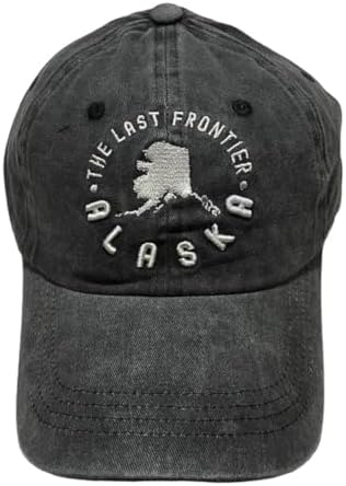 Robin Ruth Quality Ball Cap Hat Alaska The Last Frontier Grey