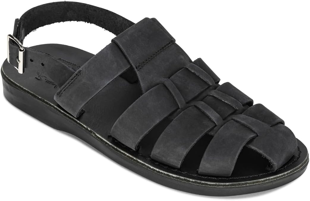 Michael - Closed Toe Leather Fisherman Sandal - Mens Sandals